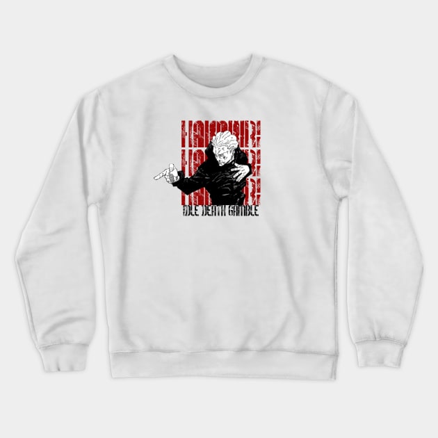 Idle Death Gamble - Kinji Hakari Art Crewneck Sweatshirt by Blackpumpkins